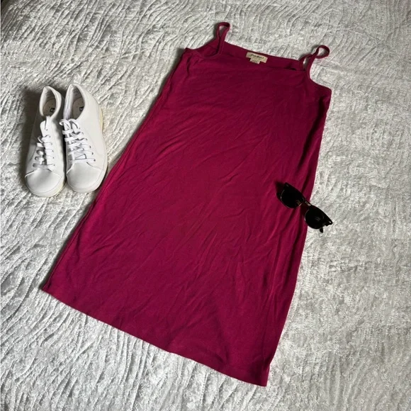 EUC!😍 Vintage Eddie Bauer Fuchsia Cotton Dress - Picture 2 of 6